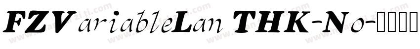 FZVariableLan THK-No字体转换